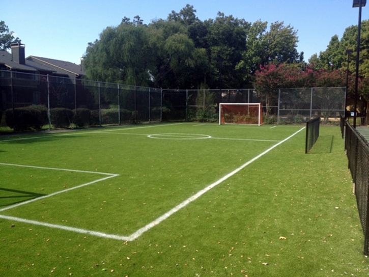 Installing Artificial Grass Cutter, Arizona Red Turf, Commercial Landscape